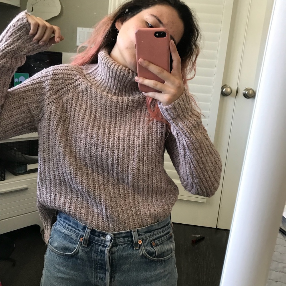 Abercrombie pink turtleneck